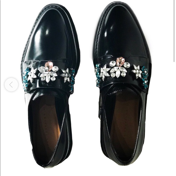Zara Platform Jeweled Shoes 41